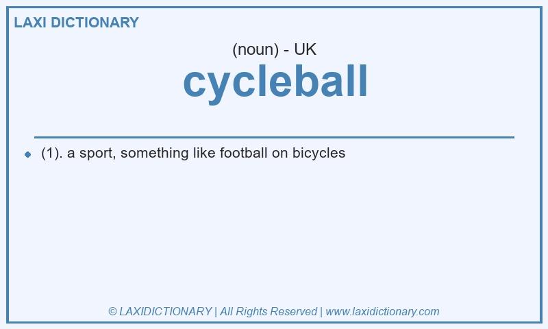 Definition cycleball in British English