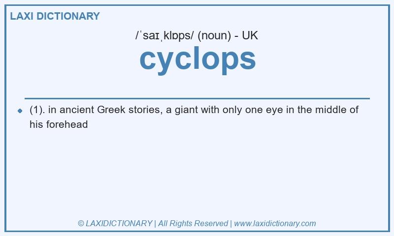 Definition cyclops in British English