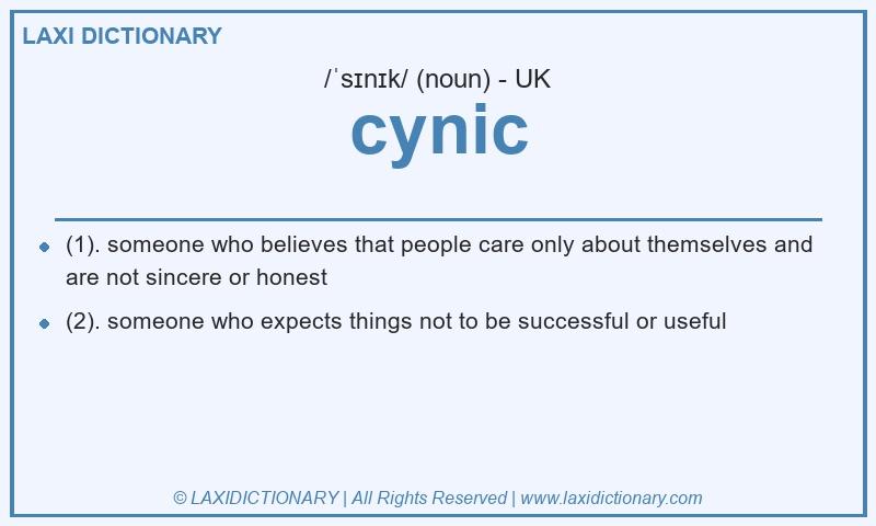 Definition cynic in British English
