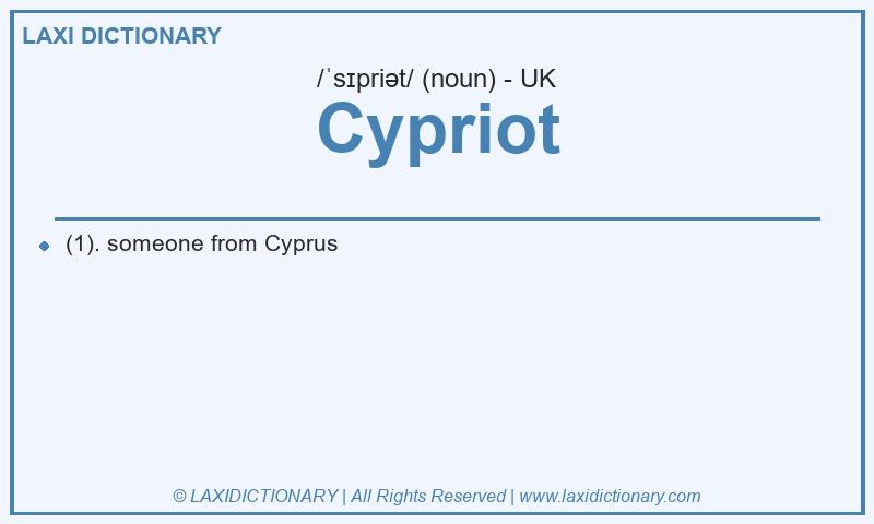 Definition Cypriot in British English