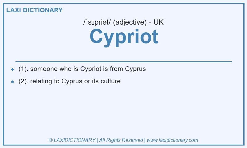 Definition Cypriot in British English