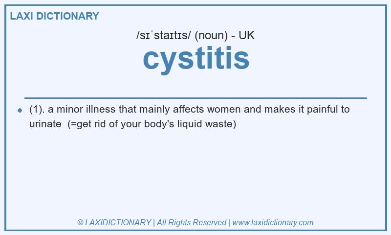 Definition cystitis in British English