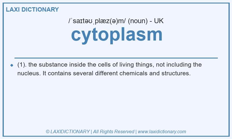 Definition cytoplasm in British English