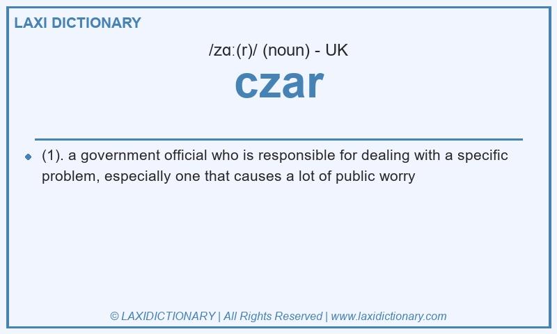 Definition czar in British English