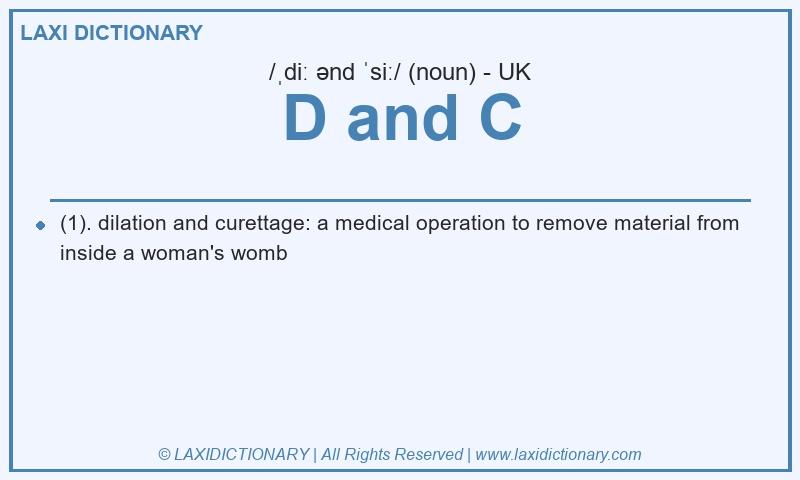 Definition D and C in British English