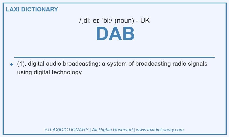 Definition DAB in British English