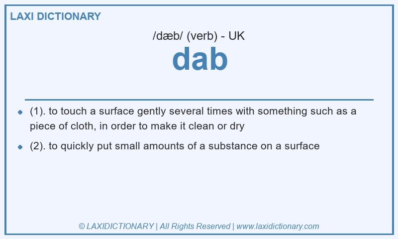 Definition dab in British English