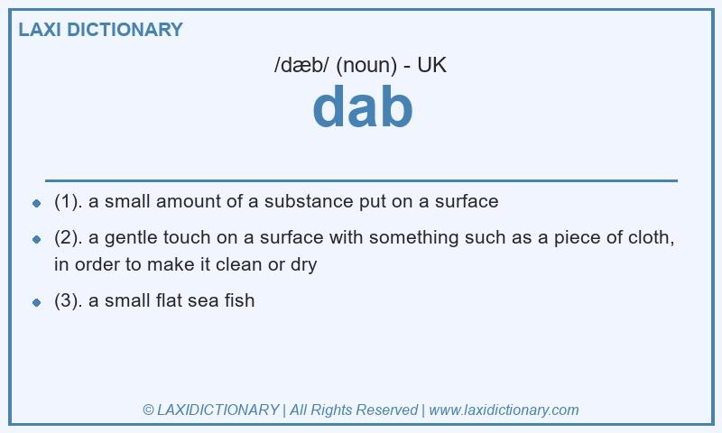 Definition dab in British English