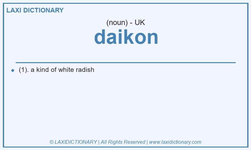Definition daikon in British English