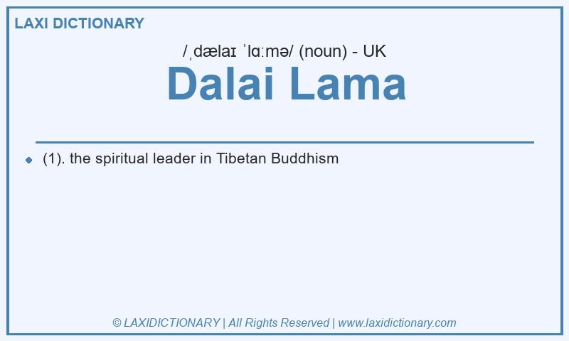 Definition Dalai Lama in British English