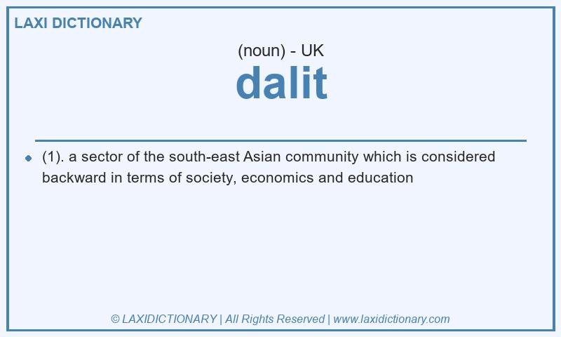 Definition dalit in British English