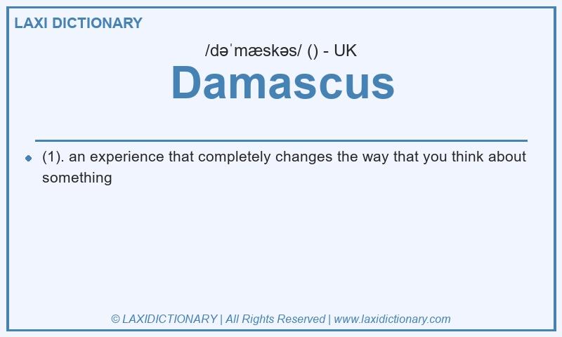 Definition Damascus in British English