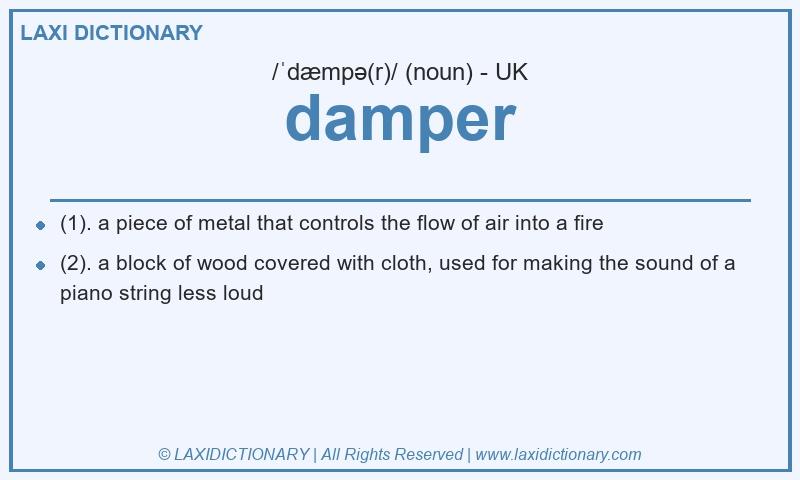 Definition damper in British English
