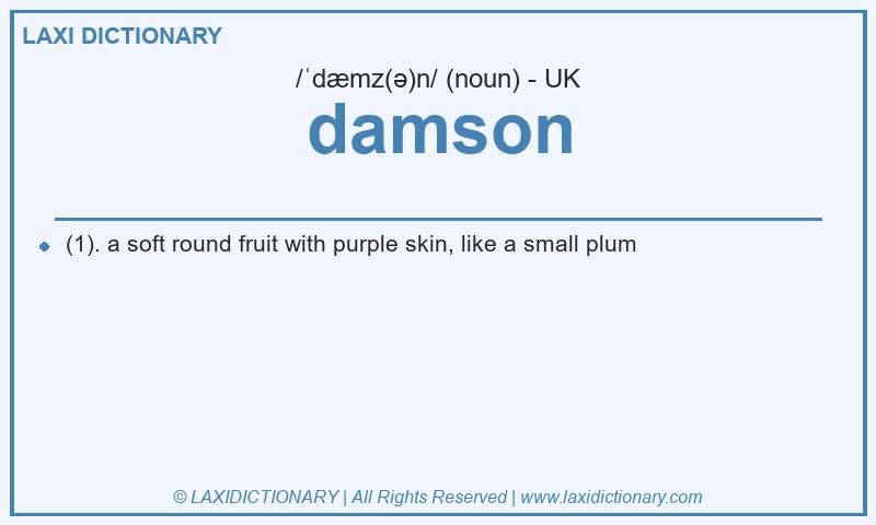 Definition damson in British English