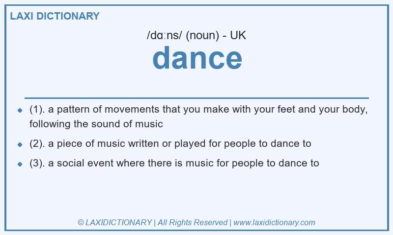 Definition dance in British English