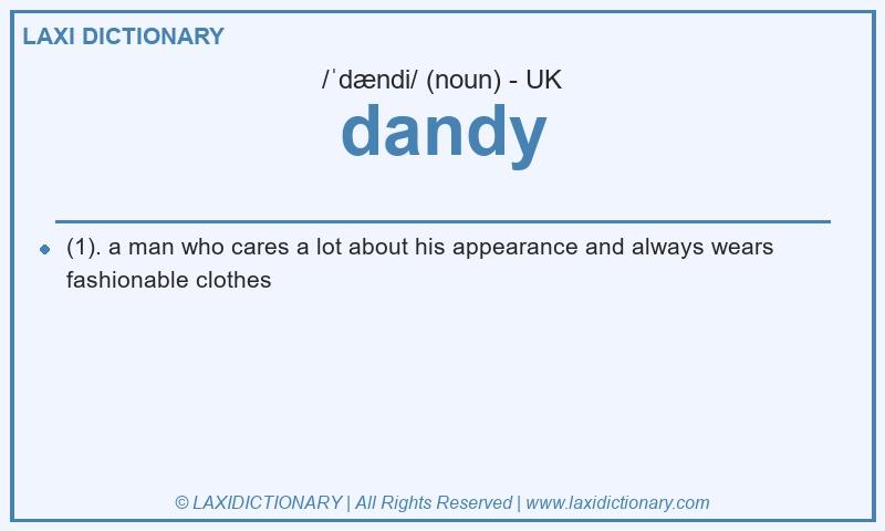 Definition dandy in British English