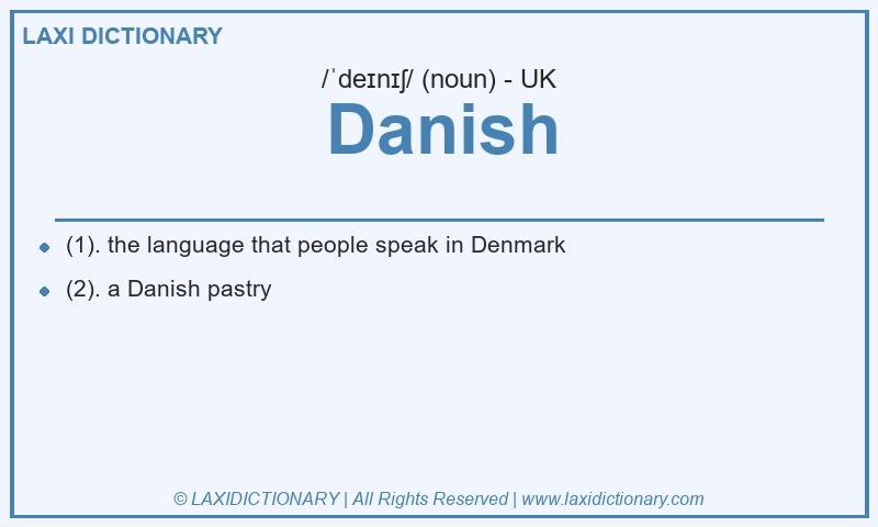 Definition Danish in British English
