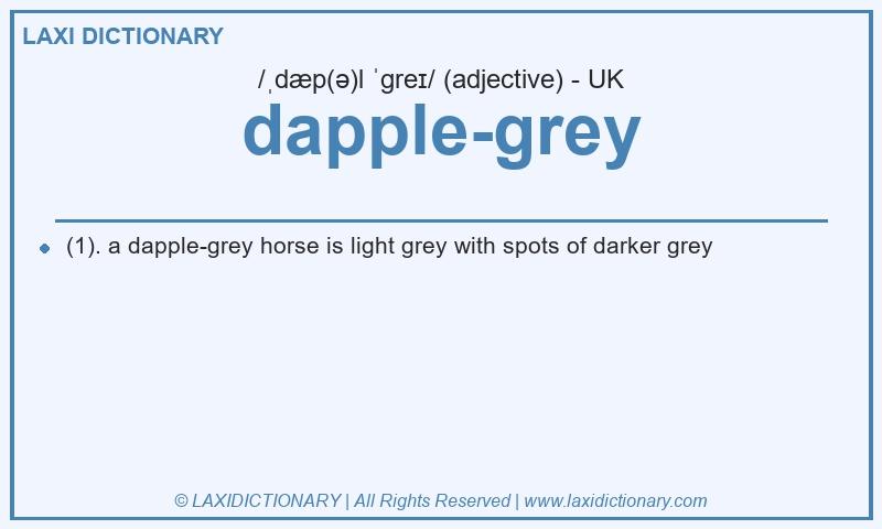 Definition dapple-grey in British English