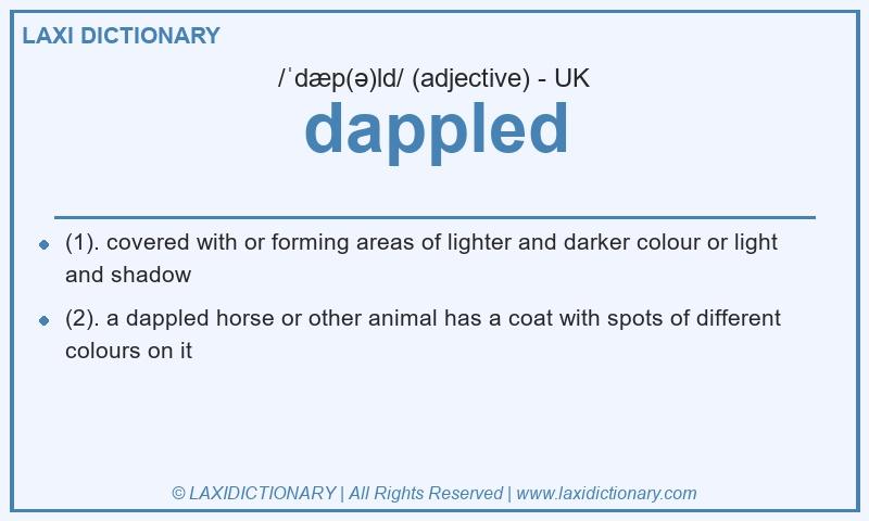 Definition dappled in British English