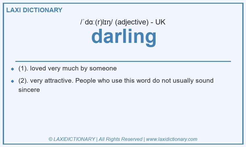 Definition darling in British English