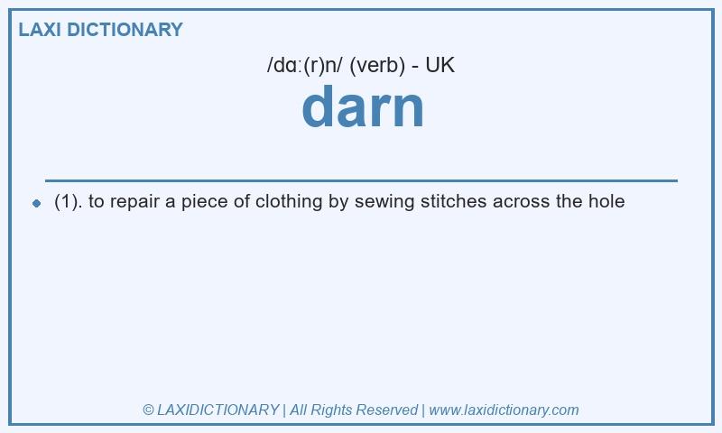 Definition darn in British English