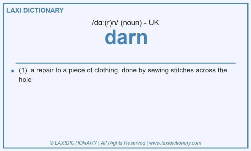Definition darn in British English