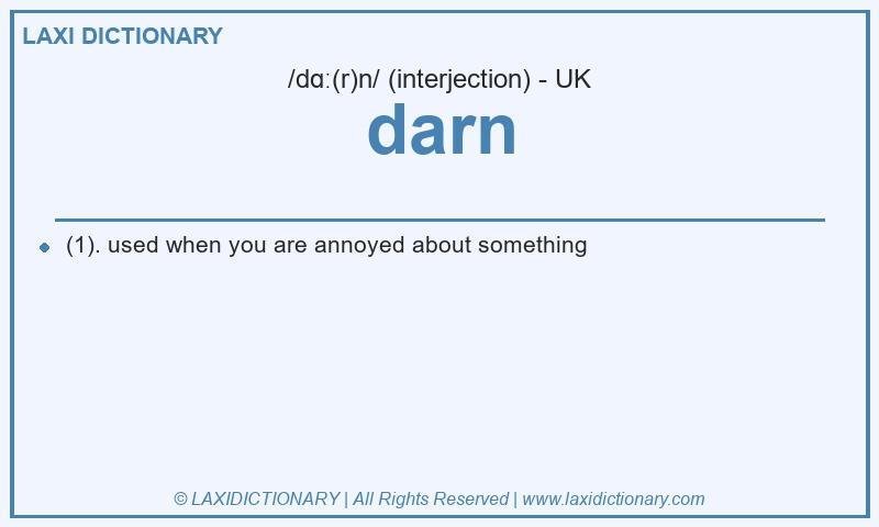 Definition darn in British English