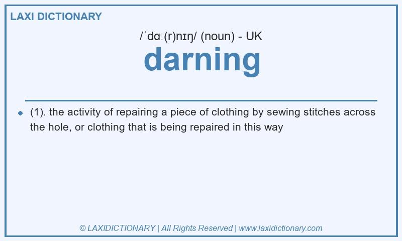 Definition darning in British English