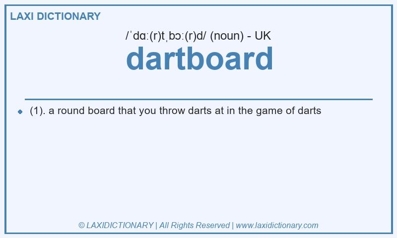 Definition dartboard in British English