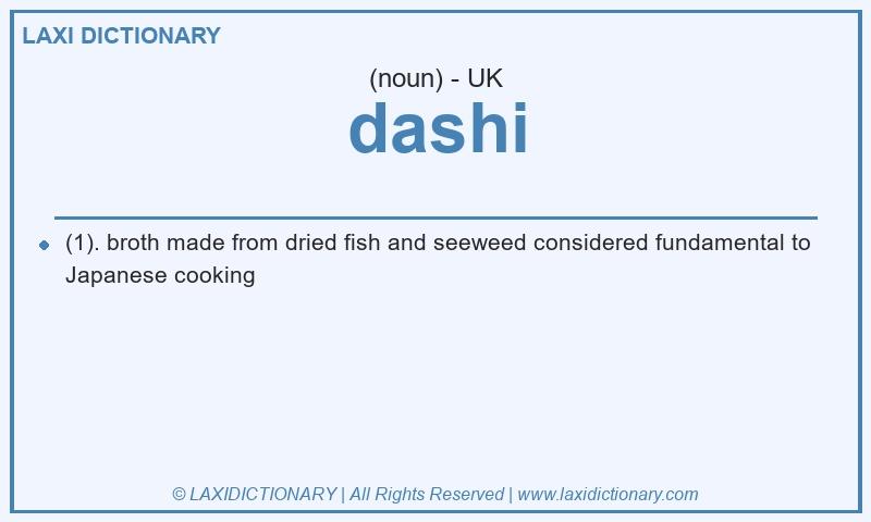 Definition dashi in British English