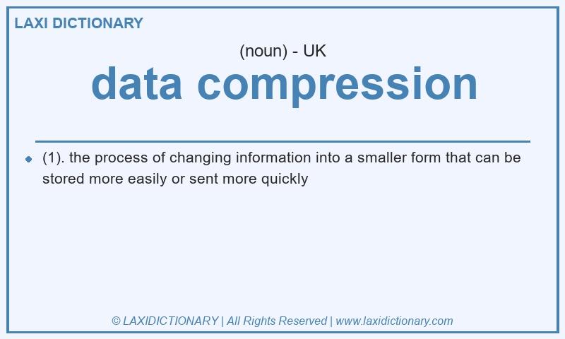 Definition data compression in British English