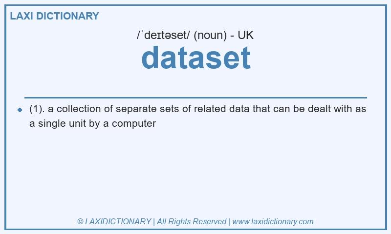 Definition dataset in British English