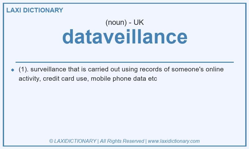 Definition dataveillance in British English