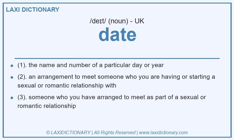 Definition date in British English