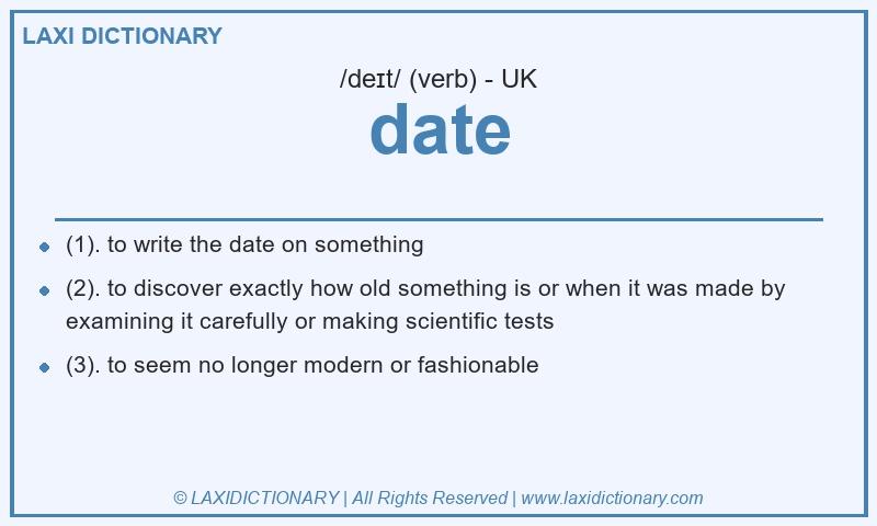 Definition date in British English