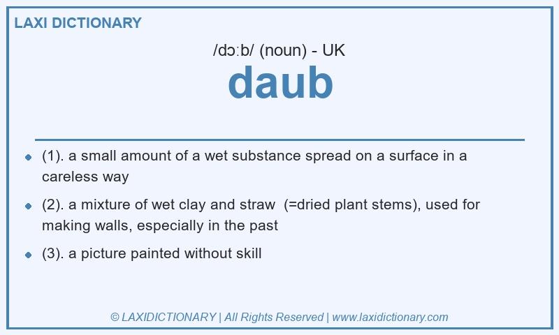 Definition daub in British English