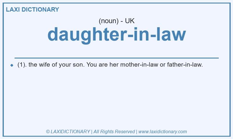 Definition daughter-in-law in British English