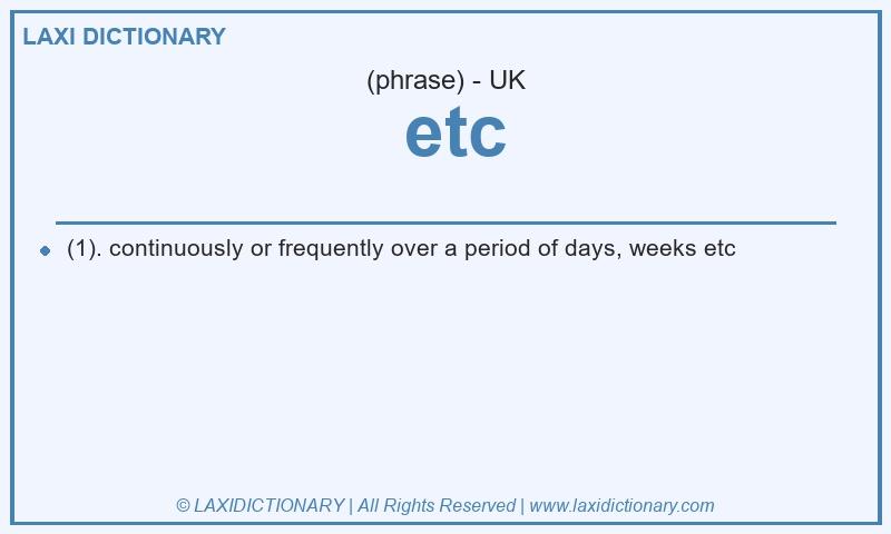 Definition etc in British English