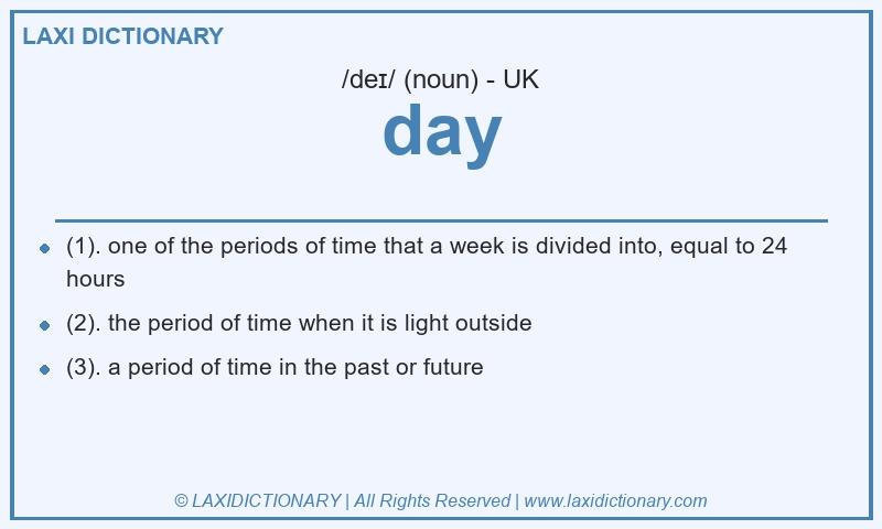 Definition day in British English