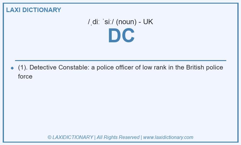 Definition DC in British English