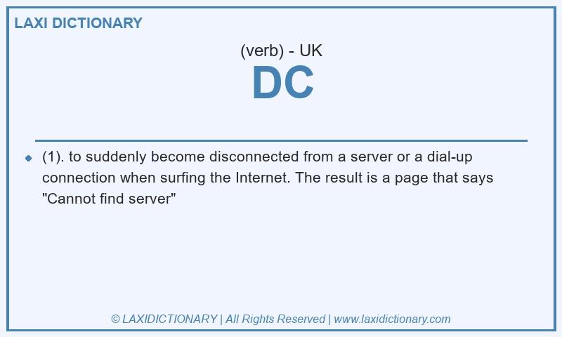 Definition DC in British English