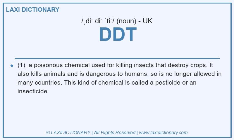 Definition DDT in British English