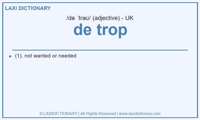 Definition de trop in British English