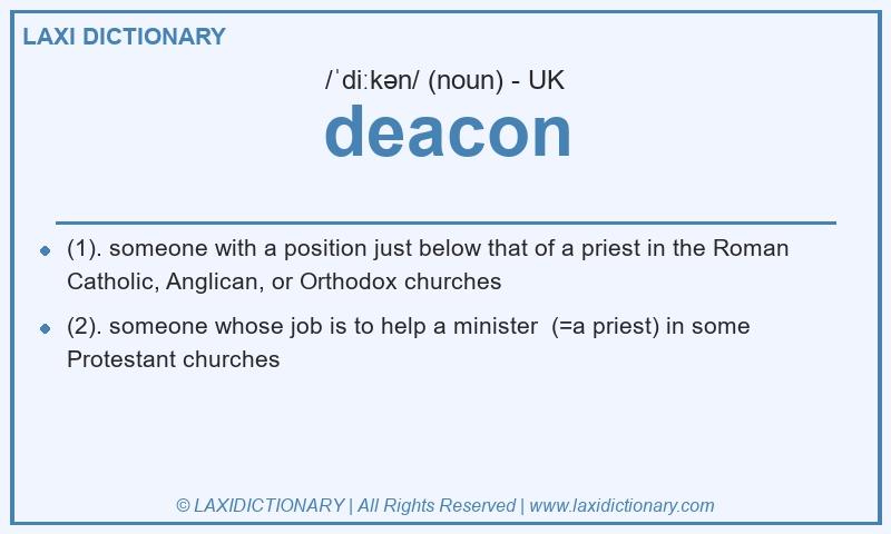 Definition deacon in British English