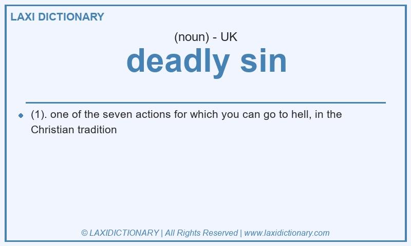 Definition deadly sin in British English