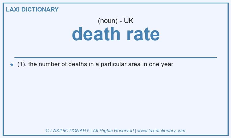 Definition death rate in British English