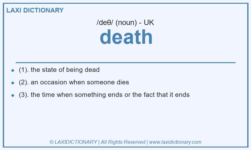 Definition death in British English