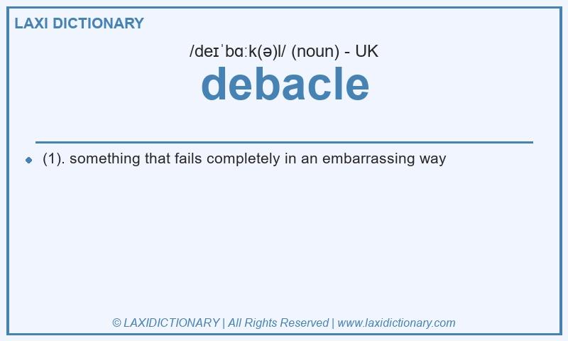 Definition debacle in British English