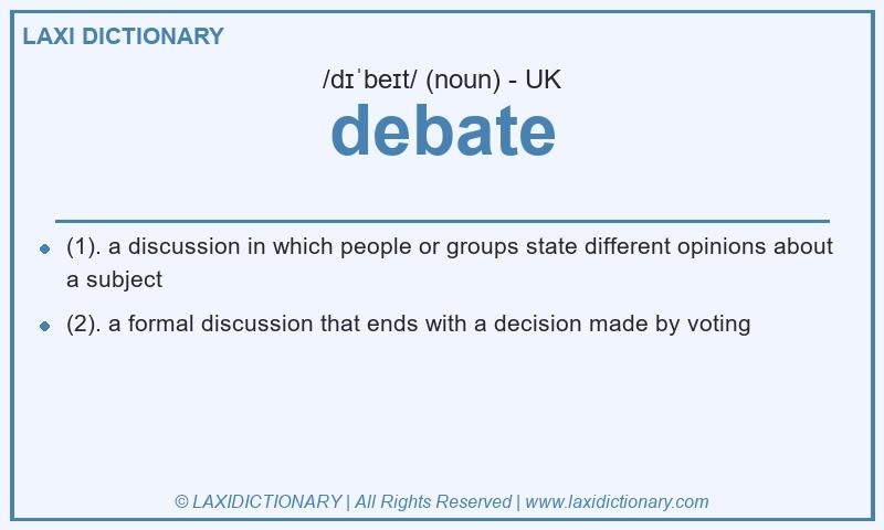 Definition debate in British English