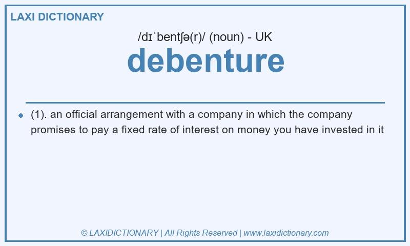 Definition debenture in British English